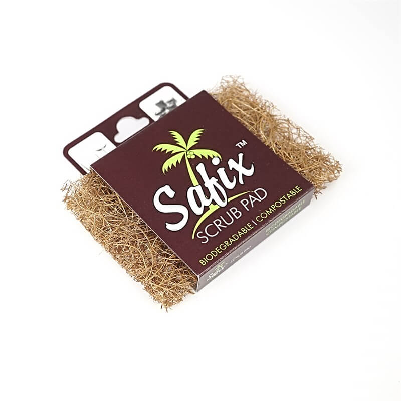 Safix coconut fibre scrub pad for plastic-free washing up