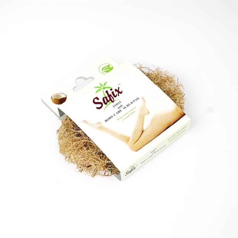 Safix coconut fibre body and foot scrub pad natural exfoliating pad