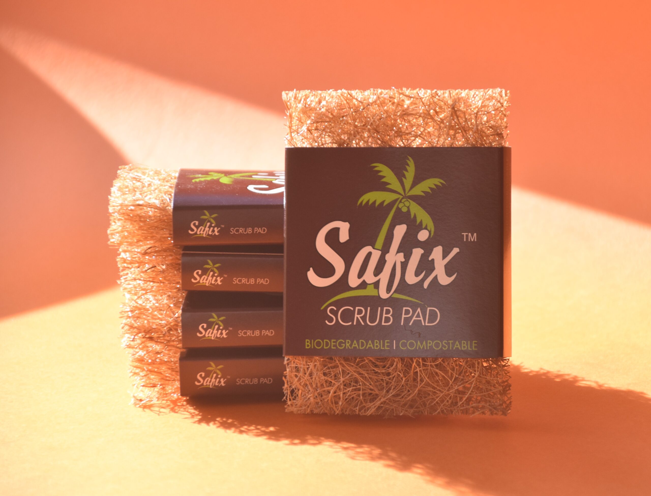 Where to buy Safix in the UK coconut fibre scrub pad packaging
